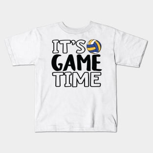 "It's Game Time", Volleyball Kids T-Shirt